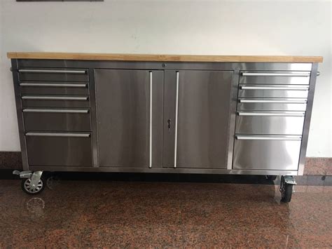 stainless steel tool box on wheels|stainless steel mechanic tool chest.